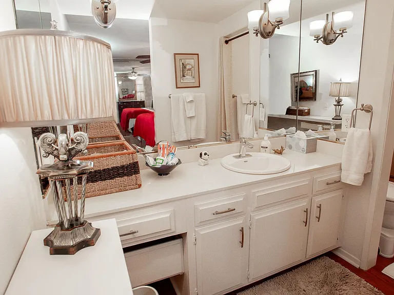 Master bathroom with lots of storage