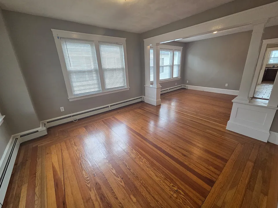 Welcoming double parlor through front entrance