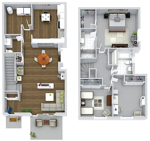 Floor plan The Dover (3BR / 2.5BA)