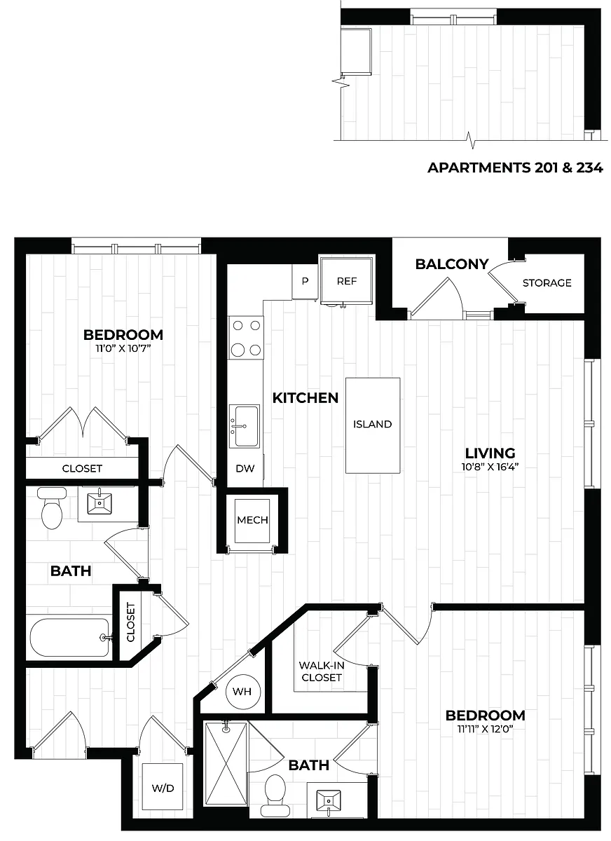 Floor plan 2 Bed/2 Bath-2.1