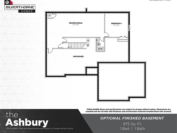 Optional Finished Basement