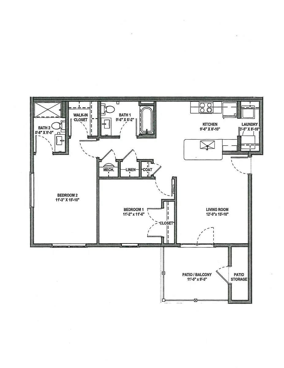 Floor plan SUGAR CREEK I Apartment