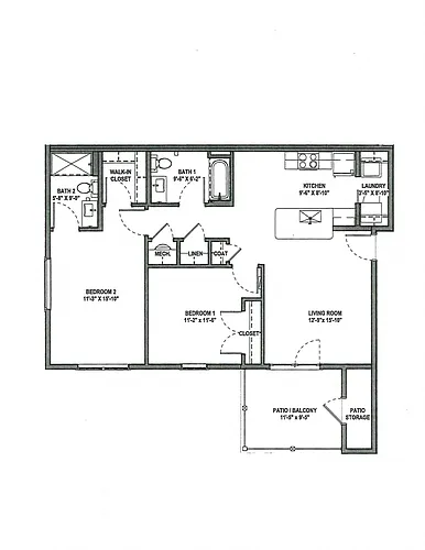 Floor plan SUGAR CREEK I Apartment