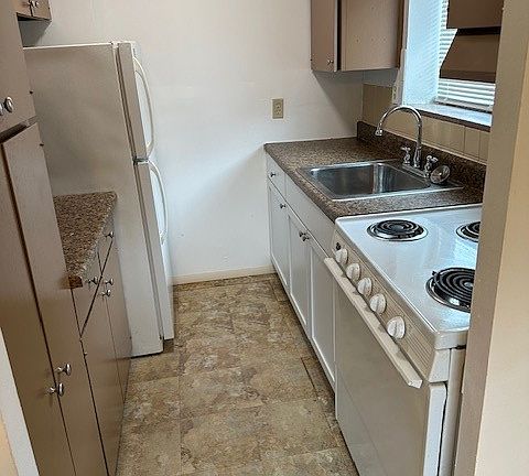 Kitchen with window for good light.