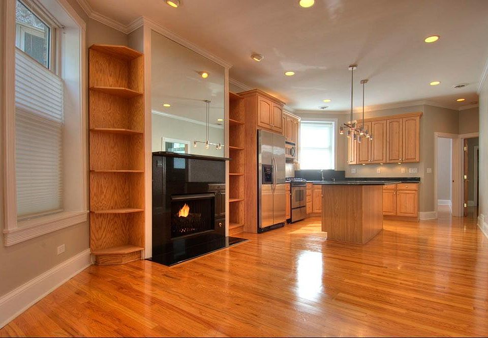 Sitting room and kitchen