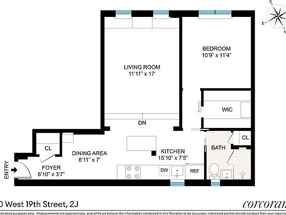 2nd image of 210 W 19th St APT 2J