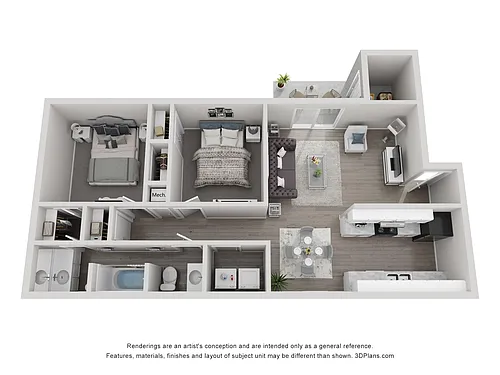 Floor plan 2 Bedroom