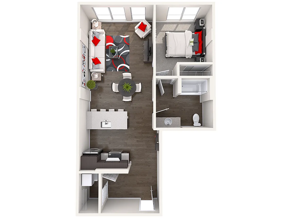 Floor plan B1 1X1