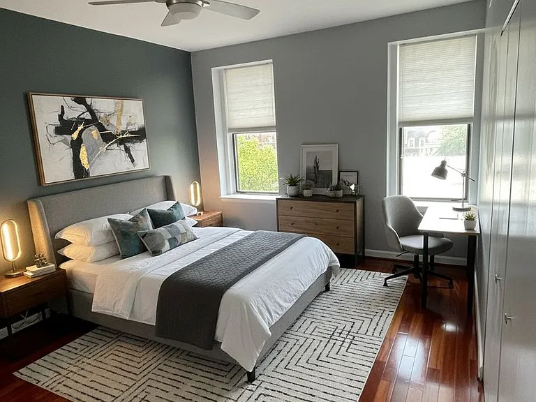 Large Bedroom with Closet - Staged