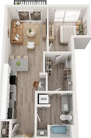 Plan A7 | 1 bedroom, 1 bathroom Plan A7 | 1 bedroom, 1 bathroom