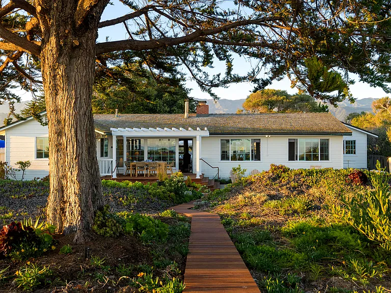 Back of house from oceanfront deck.