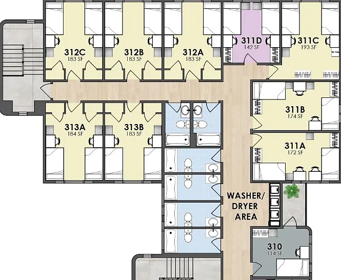 Third Floor B Floorplan Third Floor B Floorplan