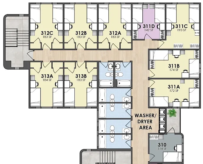 Floor plan Third Floor B