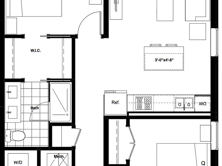 Luxe on Chicago - 7 - 2x2 - 2 Beds - 2 Baths - 1000 Sq. ft.