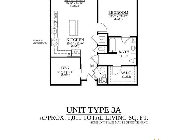 UNIT TYPE 3A Plan, Springside Lofts