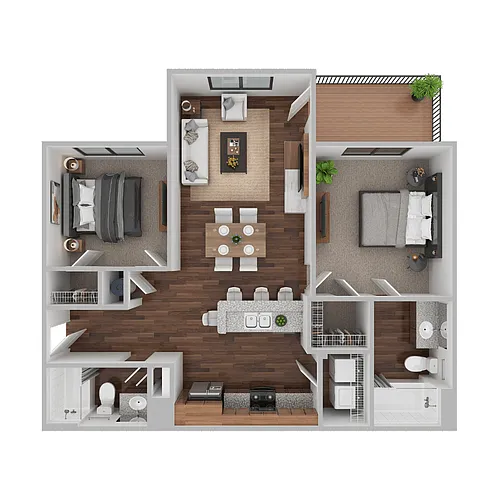 Floor plan 2 Bedrooms