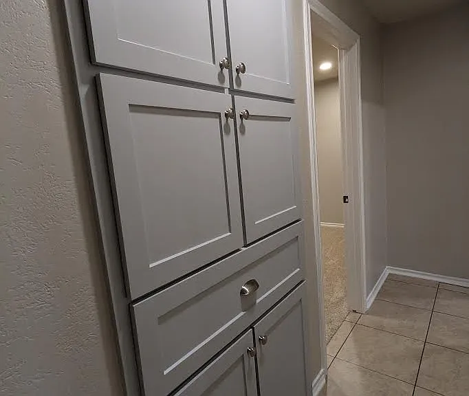LINEN CLOSET IN THE HALLWAY