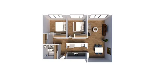 Floor plan 2 Bedroom 1 Bathroom