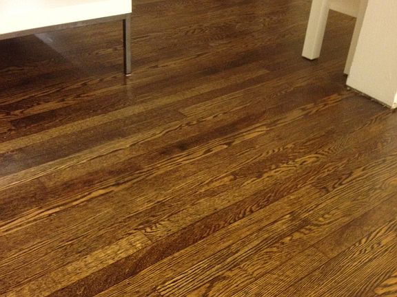 Refinished Jacobean Hardwood