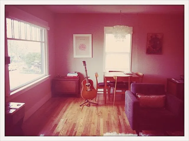 huge picture window in living room overlooking Ash St