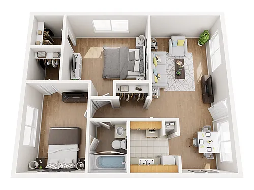Floor plan Crawford 2 Bedroom