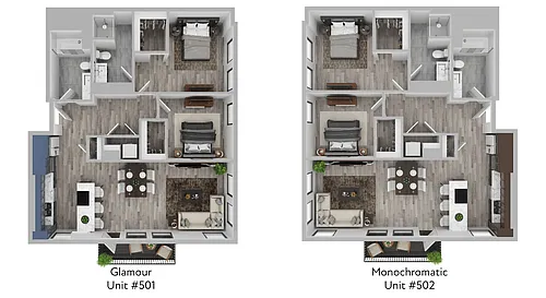 Floor plan Cascara - 2 Bed C1 Small Balcony (Diamond)