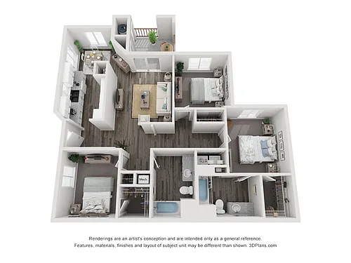 Floor plan 3 bedroom 2 bath