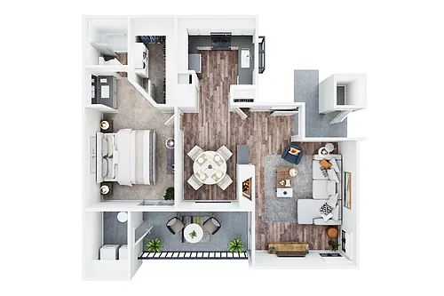 Floor plan One Bedroom - One Bathroom