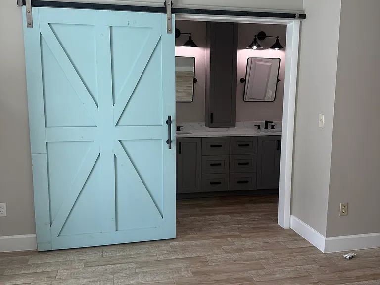 master bedroom and connecting bathroom