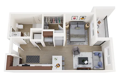 Floor plan 0 Bedroom 1 Bathroom