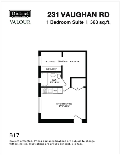 Floor plan One Bedroom