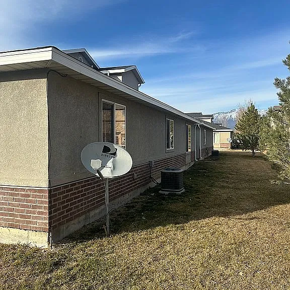 Back view of a congruent building. The back of the actual building faces west.
