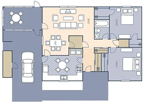 Floor plan MenRiv A and B 1186