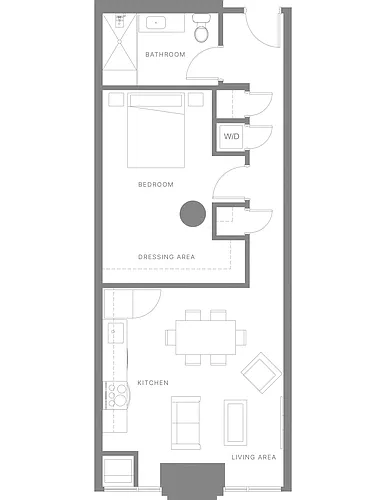 Floor plan One Bedroom C