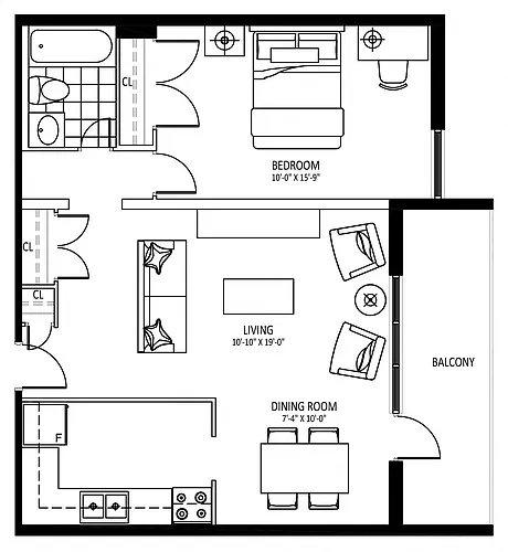 Floor plan 919 Dufferin - Plan E