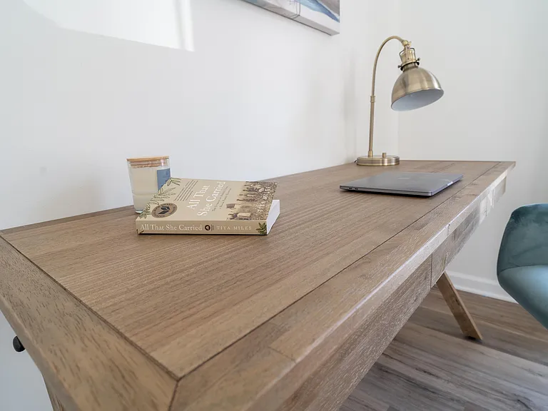 Private workspace in King bedroom