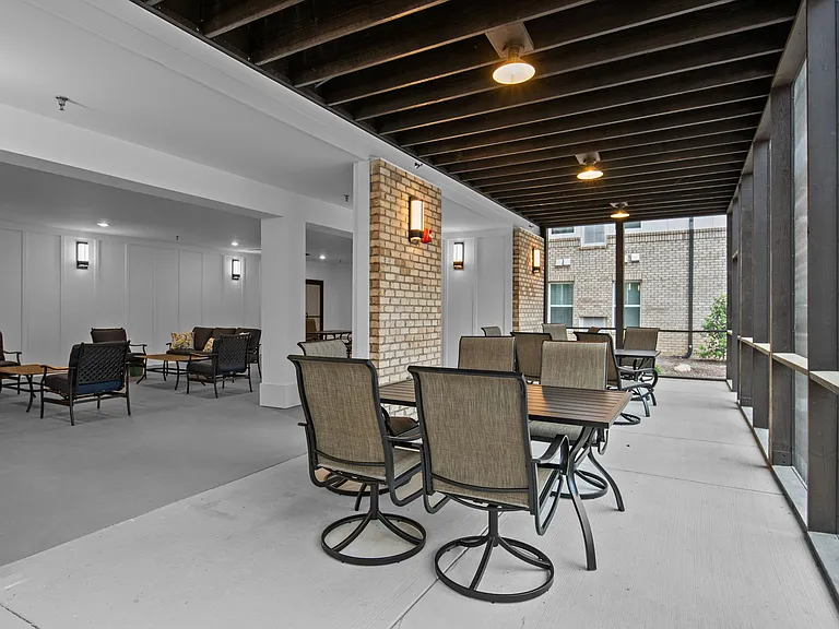 Active Adult clubhouse space with screened porch