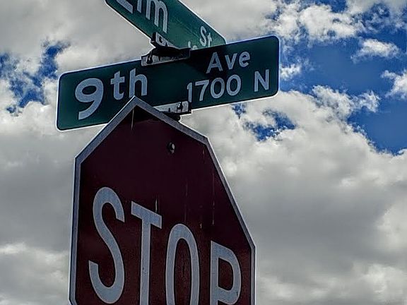 At the corner of 9th at 102 W Elm Street