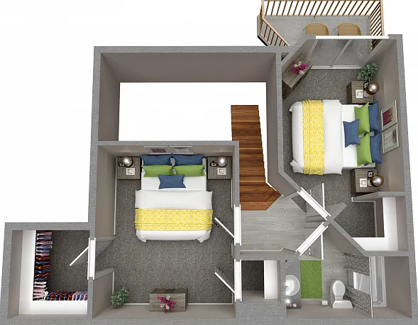 3 Bedroom 2 Bathroom Loft - Upstairs 3 Bedroom 2 Bathroom Loft - Upstairs