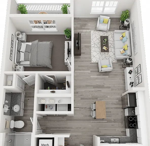 The Marbry, 1 Bed, 1 Bath The Marbry, 1 Bed, 1 Bath