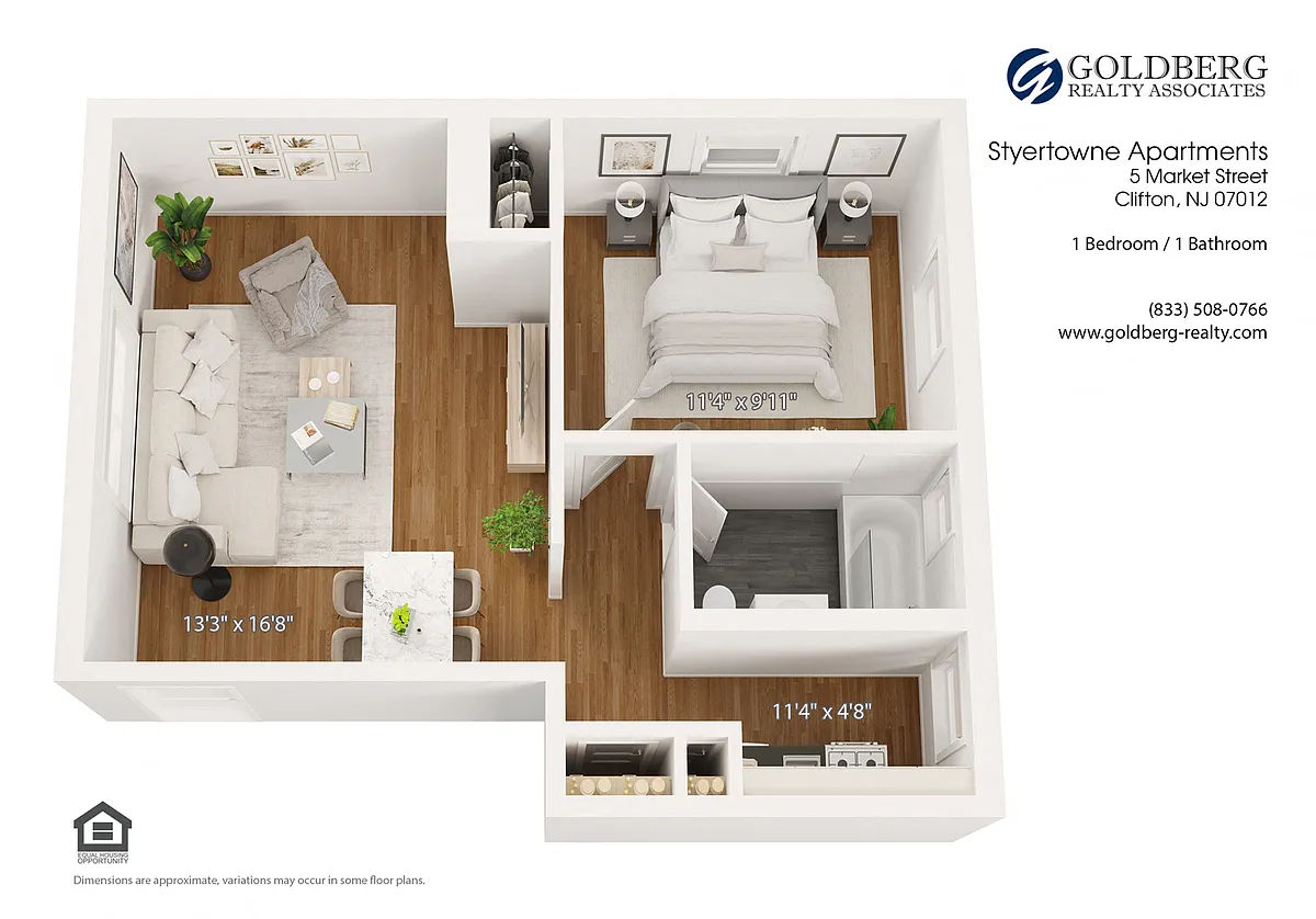 Floor plan One Bedroom