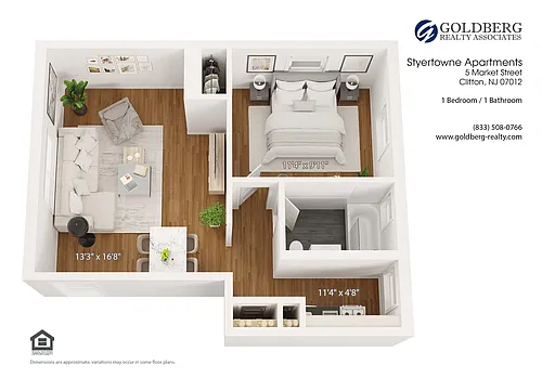 Floor plan One Bedroom