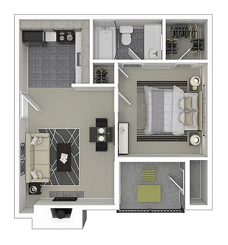 Floor plan 1BR/1BA - Reading