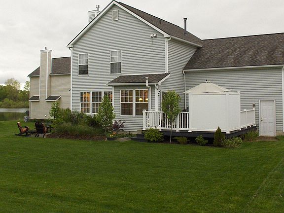 big backyard and lake view