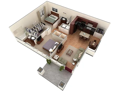 Floor plan B1 Justify - 2 Bedroom, 2 Bathroom