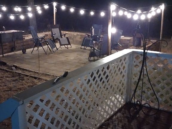 Out door area with smoker grill