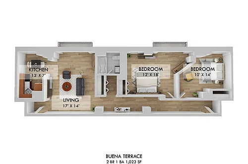 Floor plan Two Bedroom