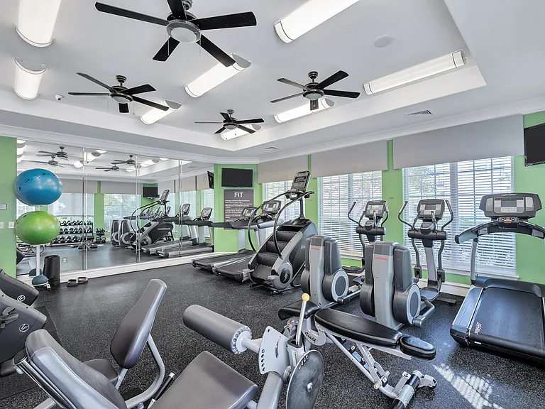 Fitness center with strength training and cardio equipment