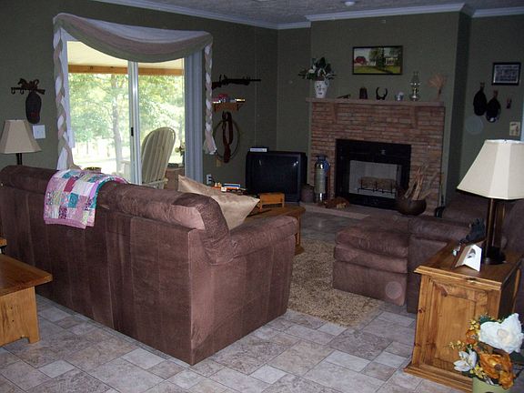 Family room with fireplace