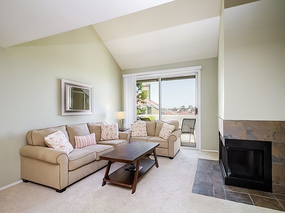 Living room with fireplace